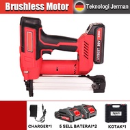 Reaim Mesin paku tembak Pneumatic Nailer Gun Tracker Air Nail Gun Nailer Alat Paku Tembak Stapler An