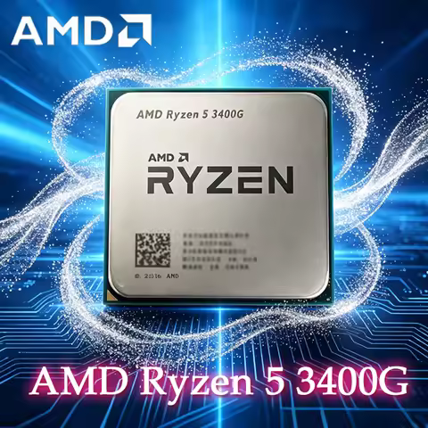 AMD Ryzen 5 3400G R5 3400G 3.7GHz Quad-Core Eight-Thread 65W CPU Processor YD3400C5M4MFH Socket AM4 
