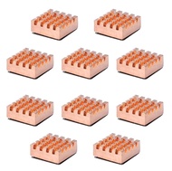 Easycargo 10pcs 14mm VRAM Copper Heatsink + Thermal Conductive Adhesive Tape for Cooling Cooler GPU
