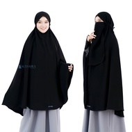 Khimar Daily Alsyahra Exclusive Jetblack Size XXL