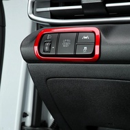 Red Car Styling Interior Headlight Adjustion Switch Button Cover Trim For Hyundai Elantra CN7 N 2021
