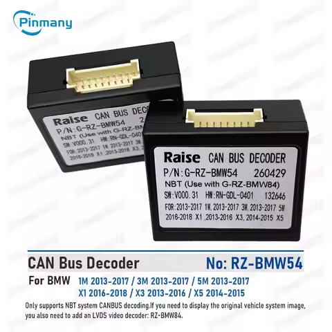 Pinmany CAN Bus Decoder Raise G-RZ-BMW54 Protocol Box Android Head Unit Adapter For BMW X1 X3 X5 BMW
