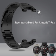 Stainless Steel Watchband For Amazfit T-Rex Pro Huami Tyrannosaurus Rex Smart Watct Silicone Band Ou