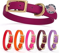 Viper Biothane Heavy Duty Waterproof Dog Collar Strong Coated Nylon Webbing w/Solid Brass Hardware O