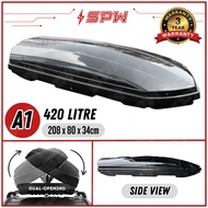 Roof Box 420L CARLOUR (A1) 420 Litre Slim Design Roofbox Roof Luggage Carrier Car Top Cargo Box Storage Box Waterproof