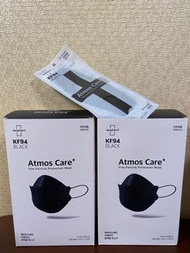 Atoms Care+ KF-94 Mask Black FDA-approved KF94 Korean materials individually packed