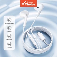 Type-C Wired Earphones In-Ear Earbuds TWS ANC HiFi Stereo ENC HD Calls for Android iOS