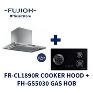 FUJIOH FR-CL1890R Made-in-Japan OIL SMASHER Cooker Hood (Recycling) + FH-GS5030 Gas Hob with 3 Burners