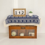 Microwave Oven Dust Cover Retro Plaid Dust Cover Household Appliances Dustproof Cloth