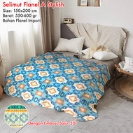 FLANNEL BLANKET STYLISH 3Da 150X200