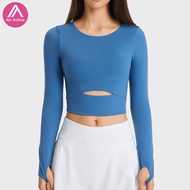Air ActivePadded Yoga Top Long Sleeve Sports Crop Top Slim