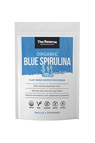 The Reserve Organic Blue Spirulina Powder and Plant Based Superfood 100% USA Original