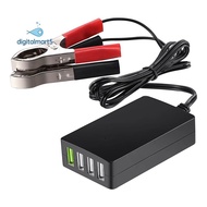 Portable DC Charger Usb Charger Multiport Usb Charger with Battery Clip for Other Smart Phone & Tabl