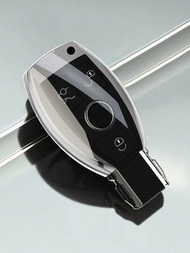 1入組透明tpu材質汽車鑰匙套,時尚個性化鑰匙保護罩,適用於奔馳glc200/260/300 G300/350車款