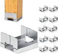 YanTuo 10 Pcs 6x6 Post Anchor Base, Galvanized Steel, Wood Post Anchor Base for Concrete, Deck, Pati