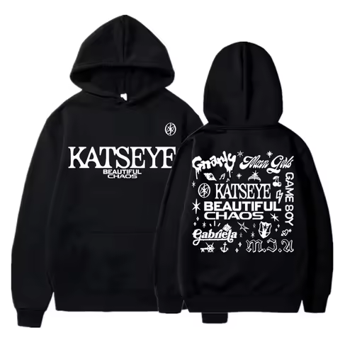 Kpop Katseye Beautiful Chaos Album Tour Hoodies Fashion Retro Harajuku Men Women Sportwear Fleece Ov
