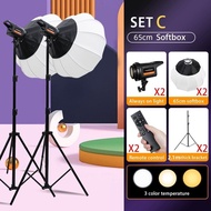 ชุดไฟสตูดิโอ ไฟ LED 500W Softbox light Bi Color ไฟถ่ายวีดีโอ ไฟต่อเนื่อง ไฟถ่ายรูป ไฟถ่ายสินค้า ไฟสต