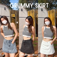 Grummy skirt  กระโปรงกางเกงยีนส์ งานเกาหลี y2k ทรงสวยเข้ารูปพอดีตัว