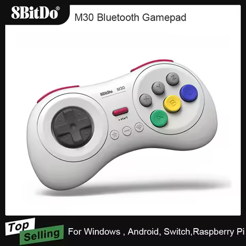 8Bitdo M30 Bluetooth Gamepad for Nintendo Switch Switch OLED PC macOS and Android with Sega Genesis 