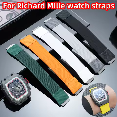 For Richard Mille RM010 RM35-01 RM030 RM27-05 Men's Elastic Loop Strap Stretch Sports Band Wraparoun