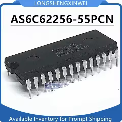 1PCS New AS6C62256-55PCN AS6C62256 Direct Insertion DIP-28