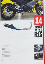 [ CJ IPOH ] YAMAHA MT15 R15 RACING EXHAUST FU 32MM X 35MM MANIFOLD - 100% ORIGINAL CJ IPOH
