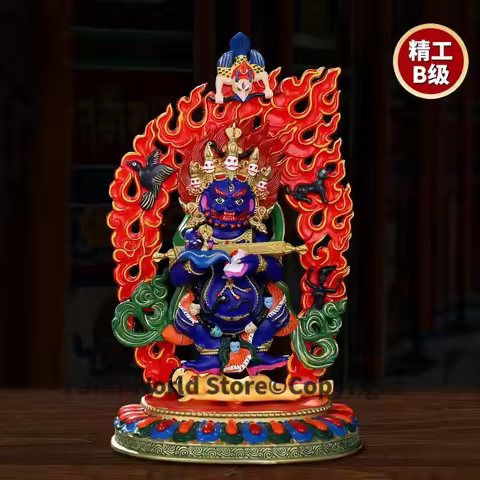 High grade COLOR Drew gilding Buddha brass statue HOME temple effective protection Tibetan Nepal Two
