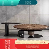 Quality Coffee Table Sales Volume TOP1 Living Room Solid Wood Round Coffee Table Small Apartment Coffee Table Household Large Small Round Table Lin's Wood Industry