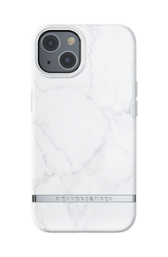 Richmond & Finch - iPhone 13 Case純白理石 - WHITE MARBLE - SILVER DETAILS (47036)
