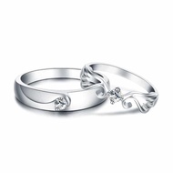 Cincin Pasangan Perak 925 Platinum Cincin Couple Perak Tunangan -