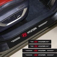 Hyundai Car Door Sill Plate Sticker Interior Auto Goods For Hyundai H-1 I40 I30 I20 I10 IX35 IX25 Tu