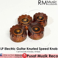 RM LP Electric Guitar Knurled Speed Knob (Amber) Control Knob Volume Tone Knob Guitar Parts