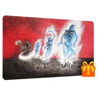 A Playmat Featuring a Horror Skull Skeleton Design, Suitable for TCG And CCG Card Games. This Non-Sl