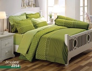 JESSICA แท้ ผ้าปู ที่นอน รัดมุม 11 นิ้ว (ไม่รวมผ้าห่มนวม )เจสสิก้า 3.5ฟุต 5ฟุต 6ฟุต สีพื้น TC 300 J.