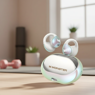 Monster AC600 Wireless Open Ear Bone Conduction Earbuds Bluetooth 5.4 Sport Noise-Cancelling IPX5 Wa
