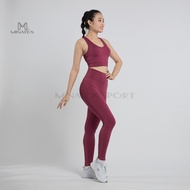 Minatex - B7D1 - Women's gym clothes - yoga sports Set with tight waist form, very flattering, thick
