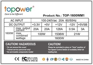 Topower 1600W GPU Mining Power Supply for BTC/BCH/ETC/ETH/LTC/XMR/XRP/ZEC etc Crypto Coin Mining Min
