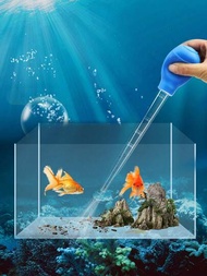 1個魚缸虹吸式吸塵器,適用於清潔水和碎屑,適用於水族箱
