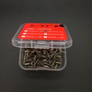 A1 Finished SS316L Heating Wire 100 Pieces/Box Drip Oil Accessories NI80 Heating Core Coil Electric 