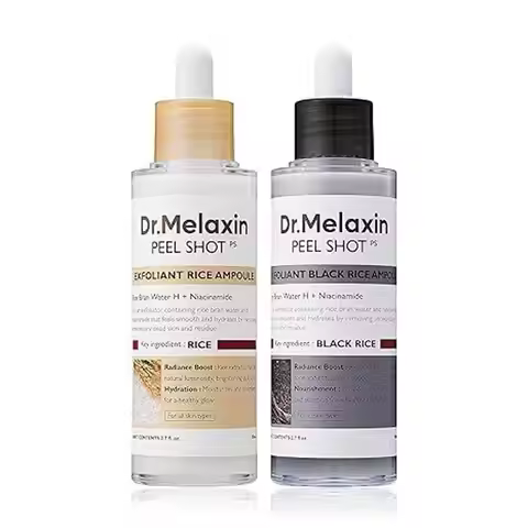 Dr. Melaxin Peel Shot White And Black Rice Exfoliating Essence Repair Skin Barrier Oil-Control Moist