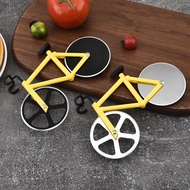 Stainless Steel Roller pizza Cake Creative Bicycle pizza Round pizza Kitchen Baking Tool 10.16+8.8