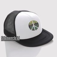 Peace Logo Hat Distro Trucker Snapback Hat/ Mesh Hat/ Snapback Caps Hat - Peace PH