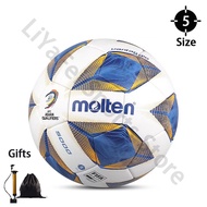 MRIWG Orginal Molten ขนาด5ผู้ใหญ่ F5A5000ฟุตบอลกลางแจ้งในร่มมาตรฐานฟุตซอลการฝึกซ้อมการแข่งขันฟุตบอลข