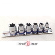 Bộ khẩu E 3/8" Kingtony 3106PR - 6 chi tiết E8 E10 E12 E14 E16 E18 | Thế Giới Thợ Xe