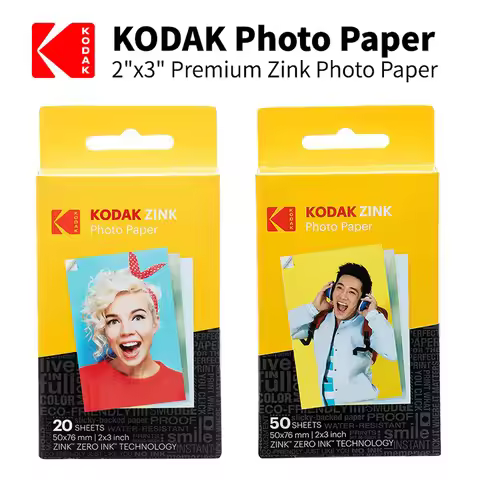 NeW Original Kodak 2x3 Premium Zink Photo Paper 20/50 Sheets Compatible with Smile/Step/PRINTOMATIC 