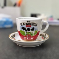 [全新 現貨 有盒] 黑白淡奶 杯碟套裝 可批發 多要可平 荷蘭乳牛 奶茶杯 港式奶茶 茶餐廳