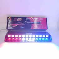 ไฟ LED ไฟไซเรนติดกระจก 12 LED สีแดง-ขาว-น้ำเงิน  รุ่น S12 led strobe ไฟไซเรน 12v ไฟฉุกเฉินไฟกู้ภัย ไฟกู้ชีพ ไฟอเนกประสงค์  แสงแรง พุ่งไกล รุ่นยอดนิยม