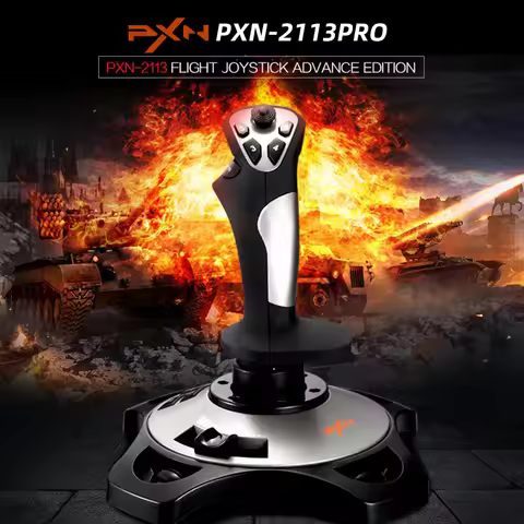 PXN-2113PRO simulation flight controller supports Windows XP/7/8/10/11, compatible with mainstream P