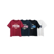 GRrrr Children's Clothing Letter Print Top Korean Version All-Match Round Neck Boys Girls Short-Slee