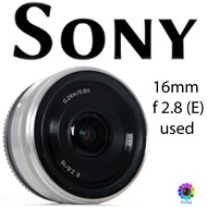 Sony 16mm f/2.8 (E) used unit